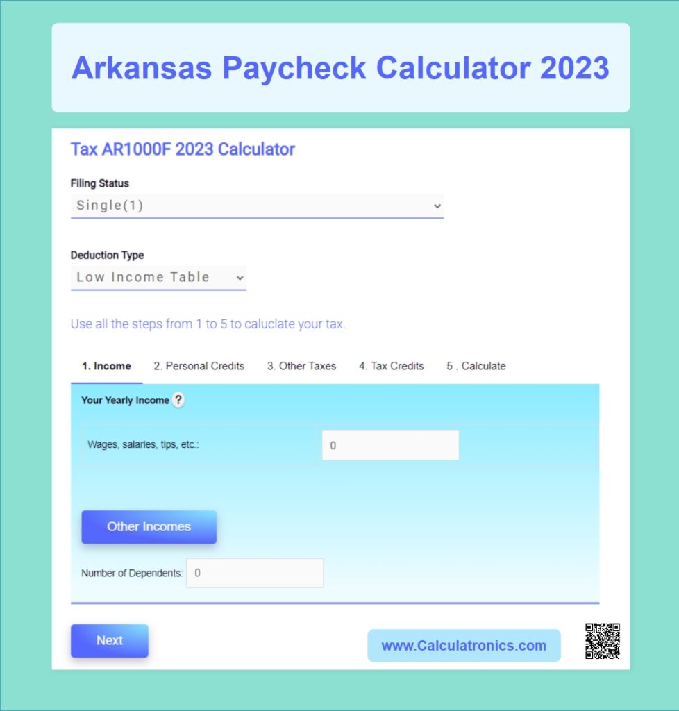 Arkansas Paycheck Calculator